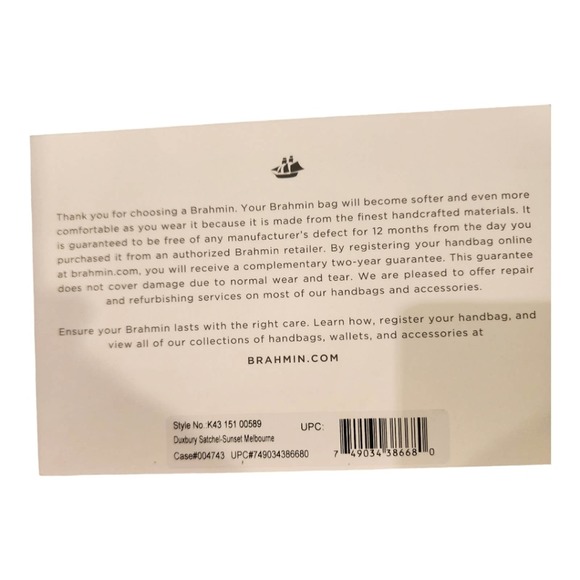 nwt BRAHMIN Duxbury Satchel Sunset Melbourne with detachable crossbody strap - Picture 14 of 16